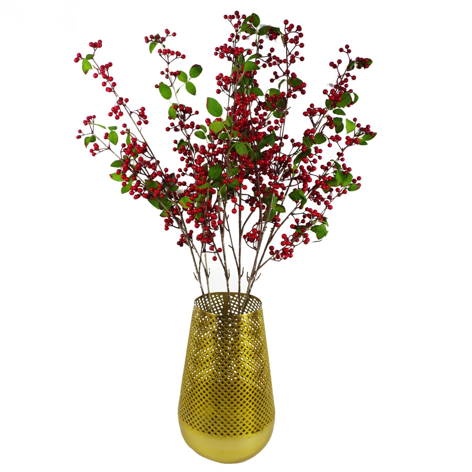 Artificial Red Christmas Berry Spray 80cm