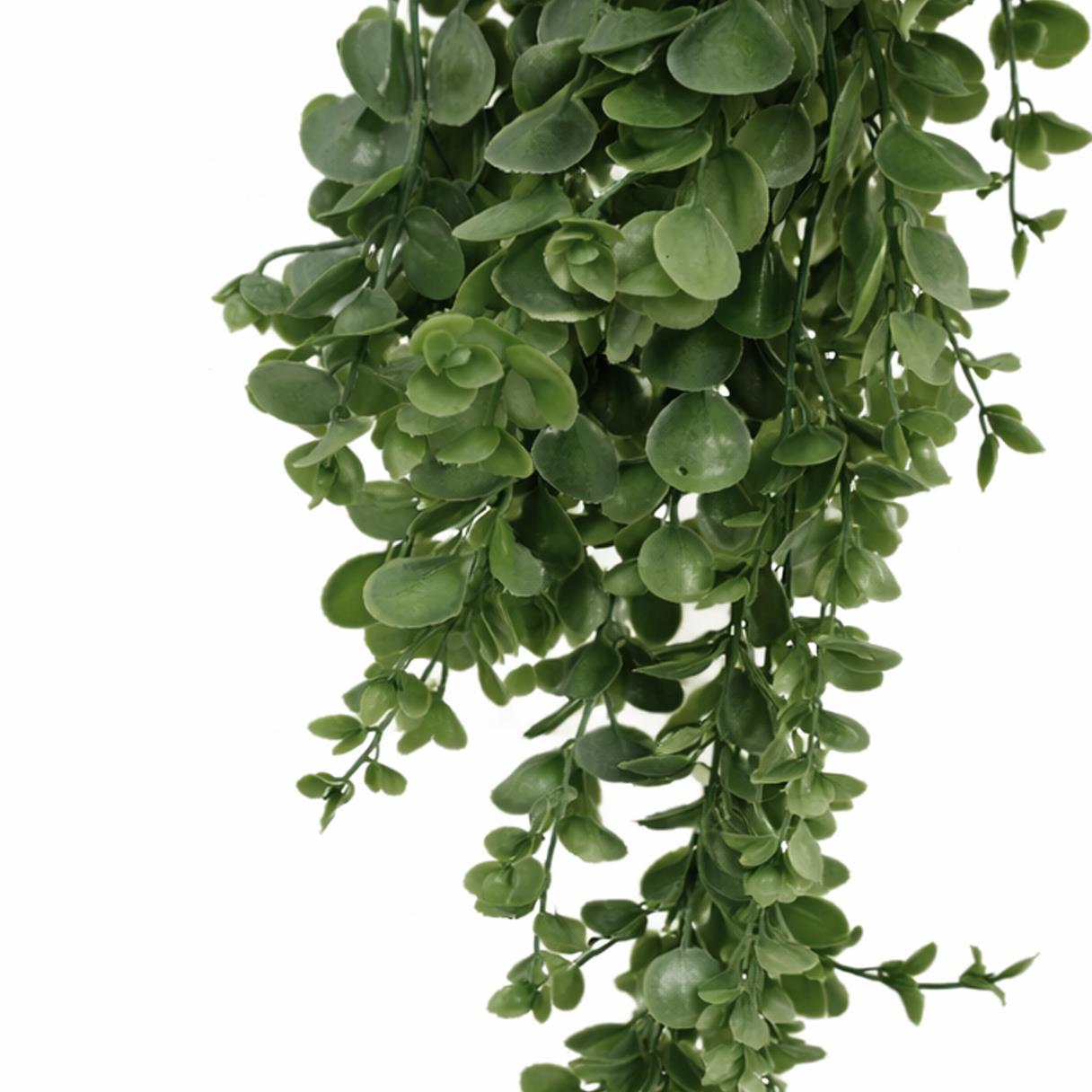 75cm Artificial Trailing Round Leaf Foliage Plant Bright Lime Green