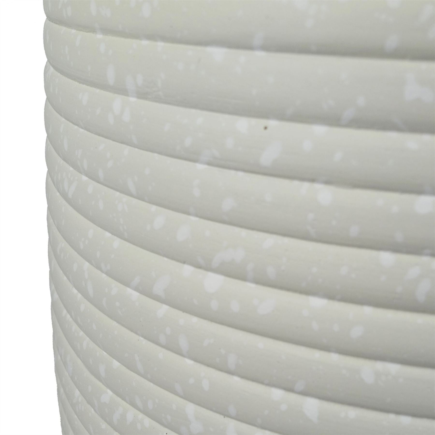 41cm x 30cm Mikos Large Ridged Composite Planter Stone Colour