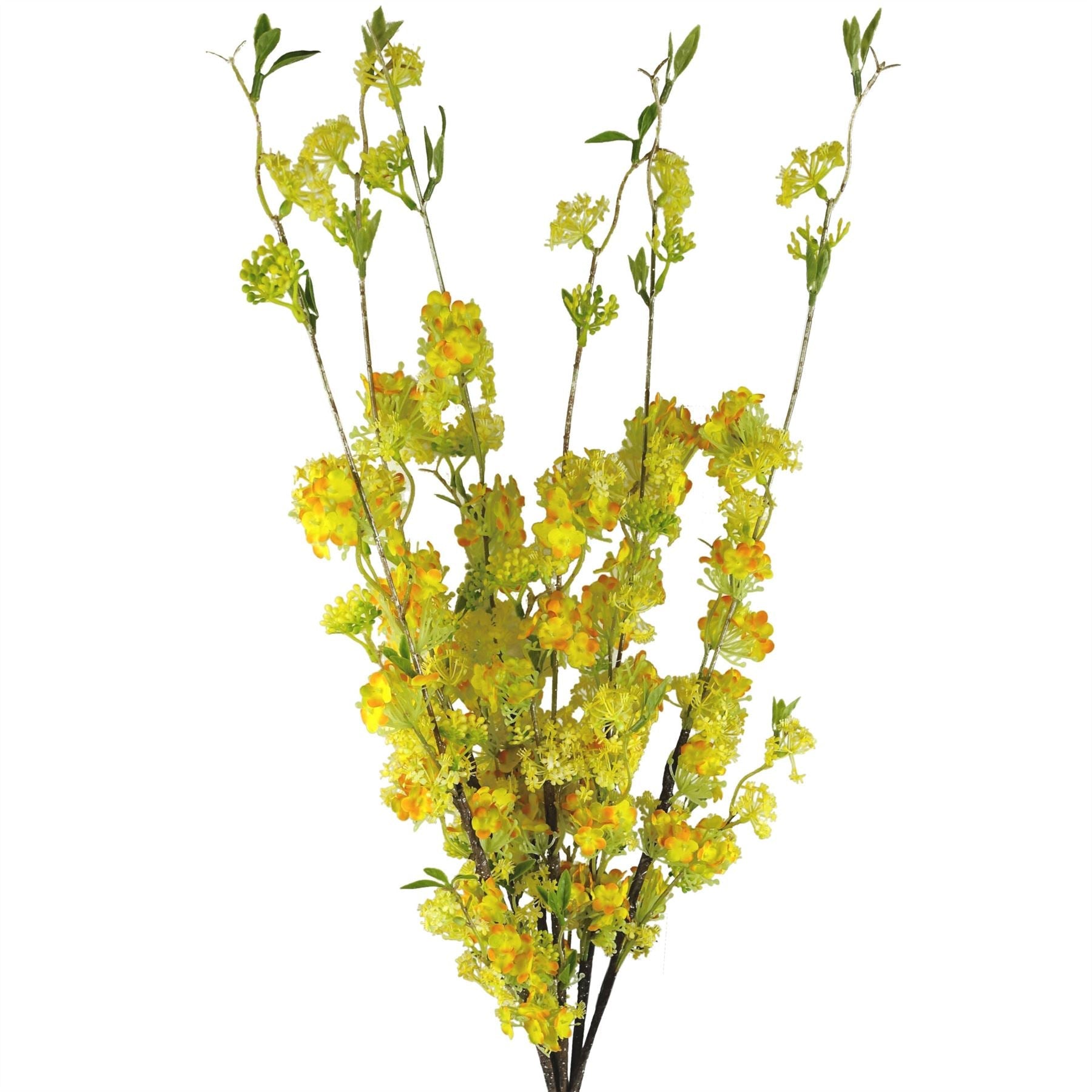 100cm Artificial Yellow Blossom Spray Stem