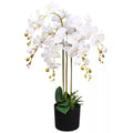 85cm Artificial Deluxe Bush Orchid White