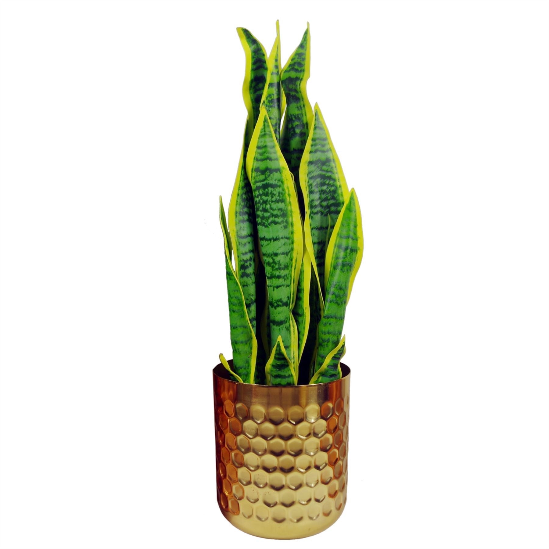 18cm Honeycomb Planter Gold x 15.5cm