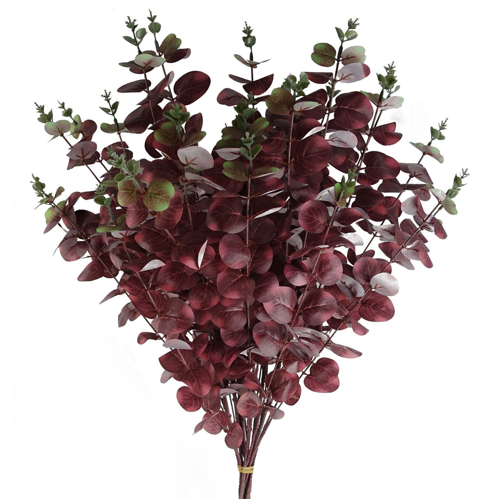 100cm Artificial Eucalyptus Foliage Burgundy