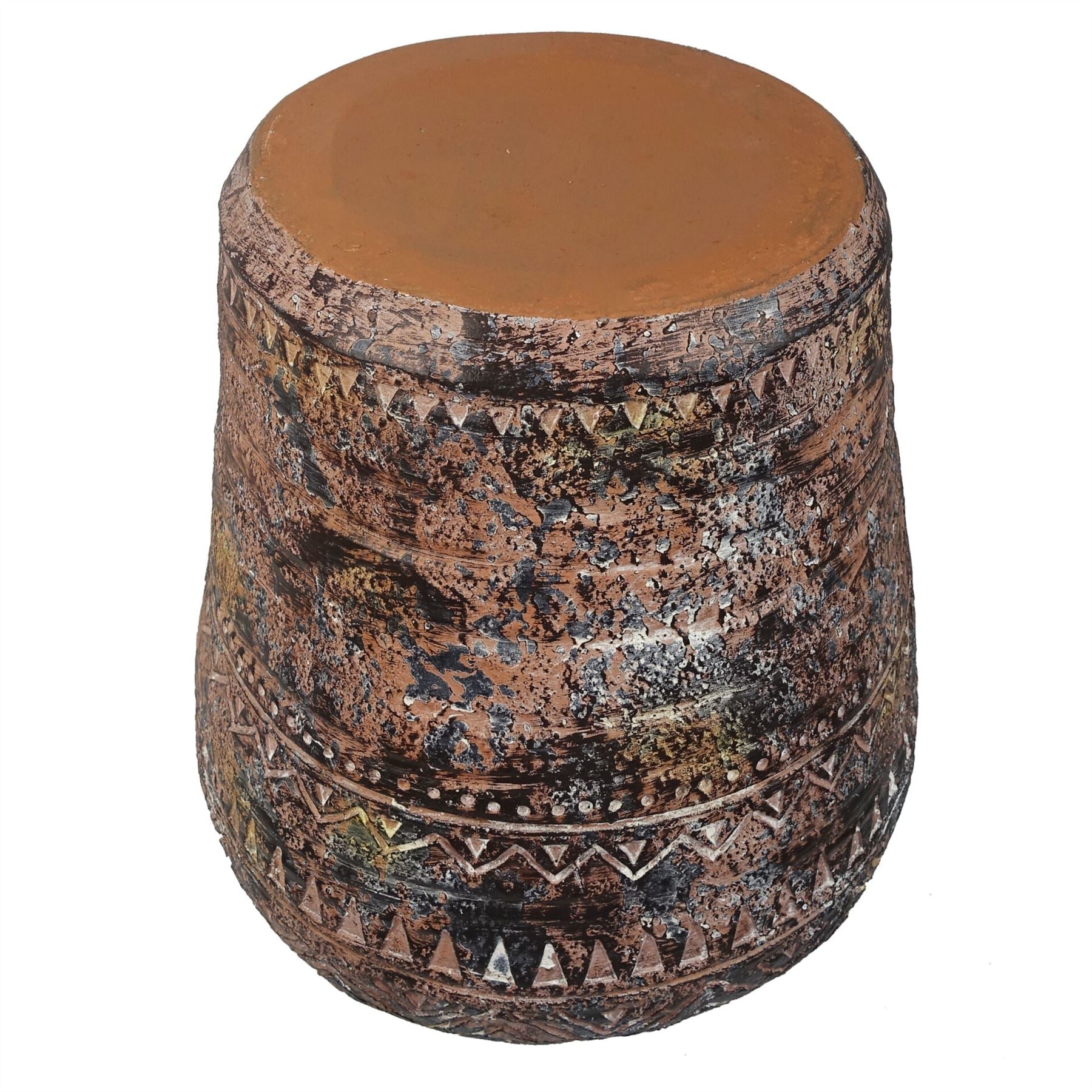 40cm x 32cm Aztec Large Composite Textured Vase Composite Plant Pot