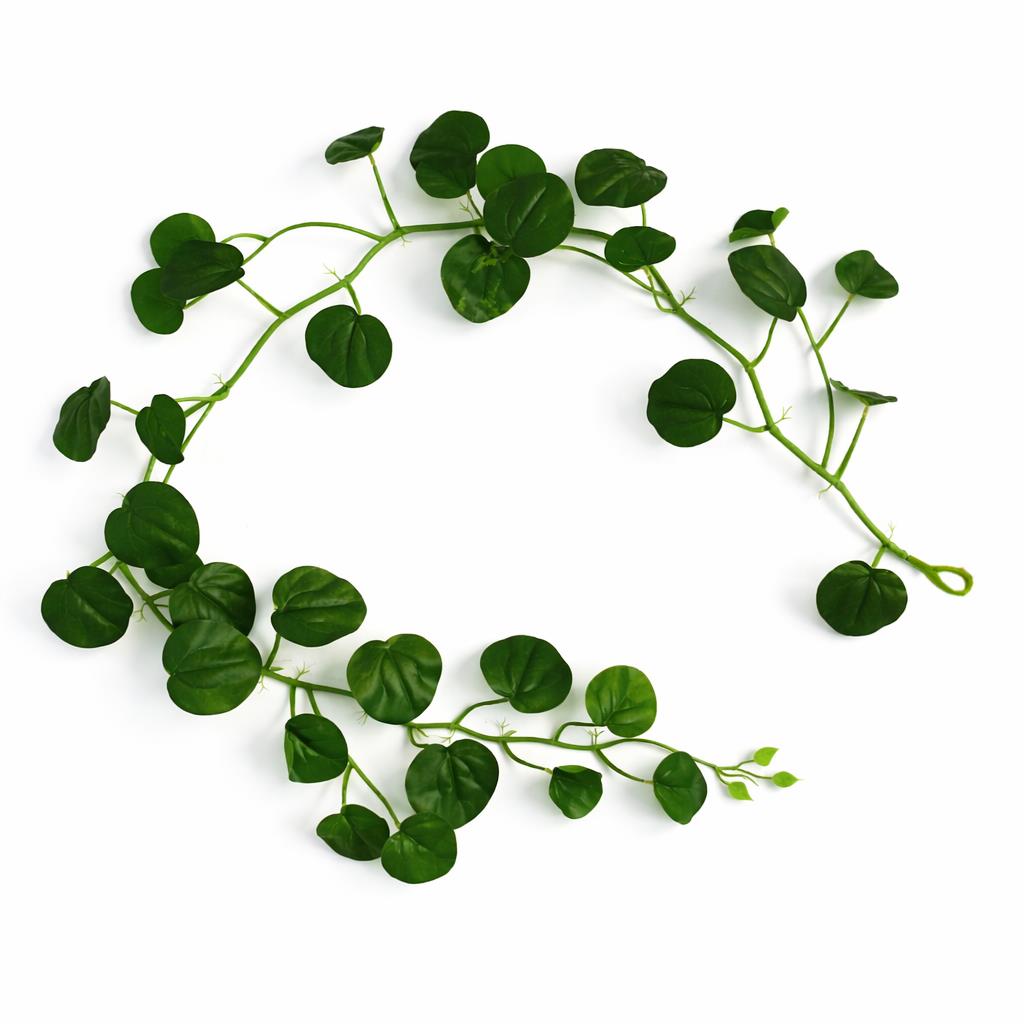 160cm Artificial Round Pilea Leaf Garland Hanging Decoration