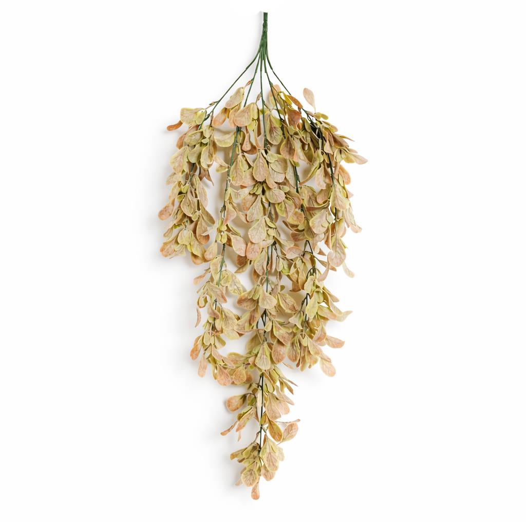 70cm Artificial Trailing Leaf Spray Stem Dusty Pink and Cream