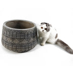 x 37cm Large Grey Gliese Embossed Planter 22cm
