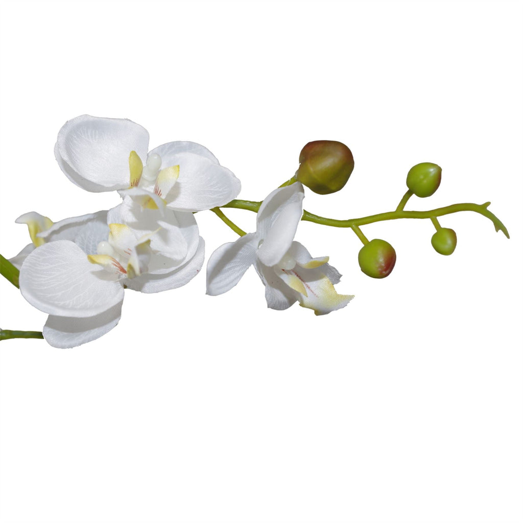 60cm Artificial Luxury Orchid Triple Stem White Realistic Plant