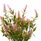 34cm Artificial Pink Heather Stem Plant