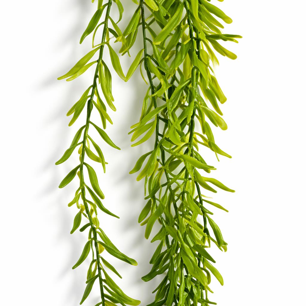 100cm Artificial Trailing Rhipsalis Hanging Plant Dark Green Tips
