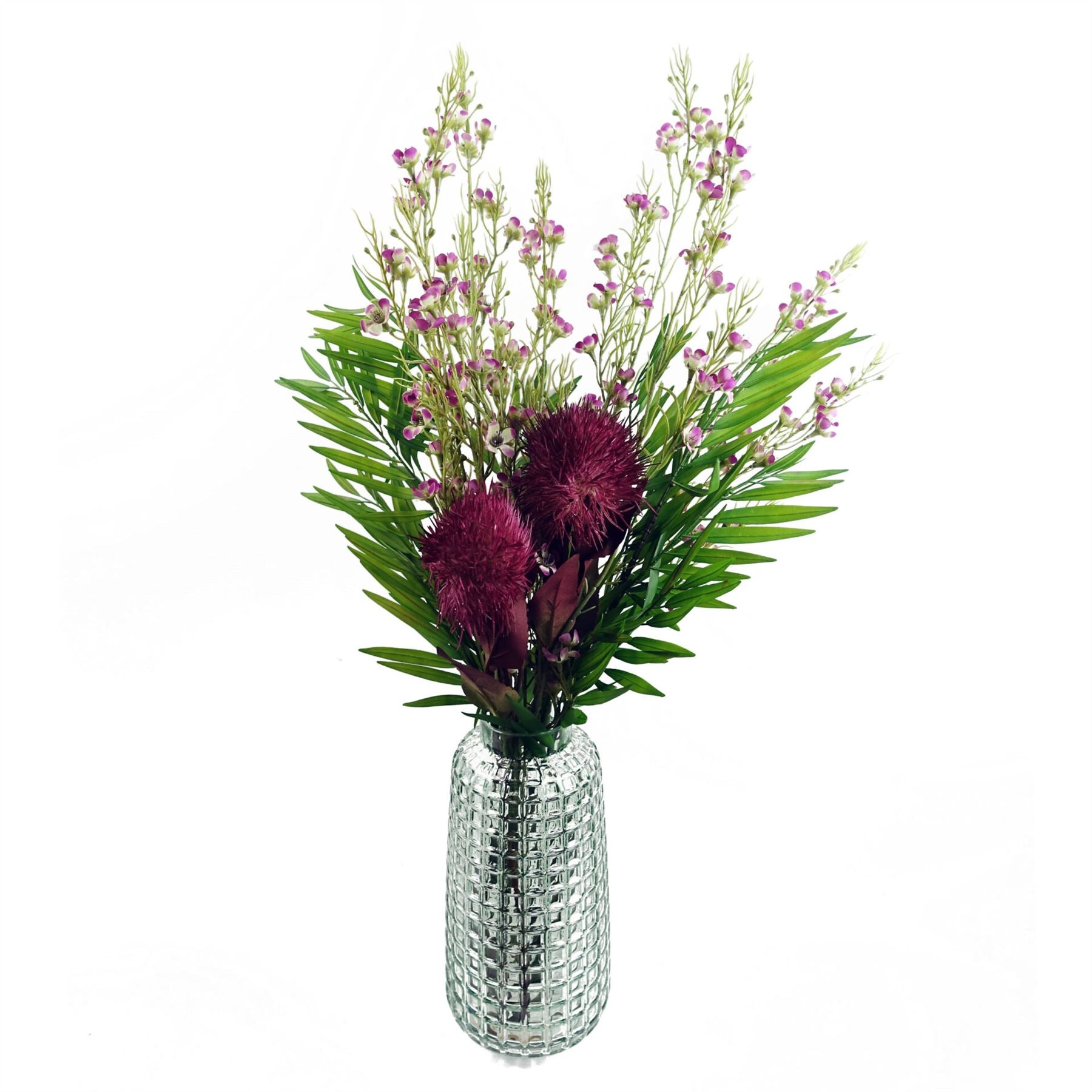70cm Globe Thistle Purple Ball Artificial Flower Stem
