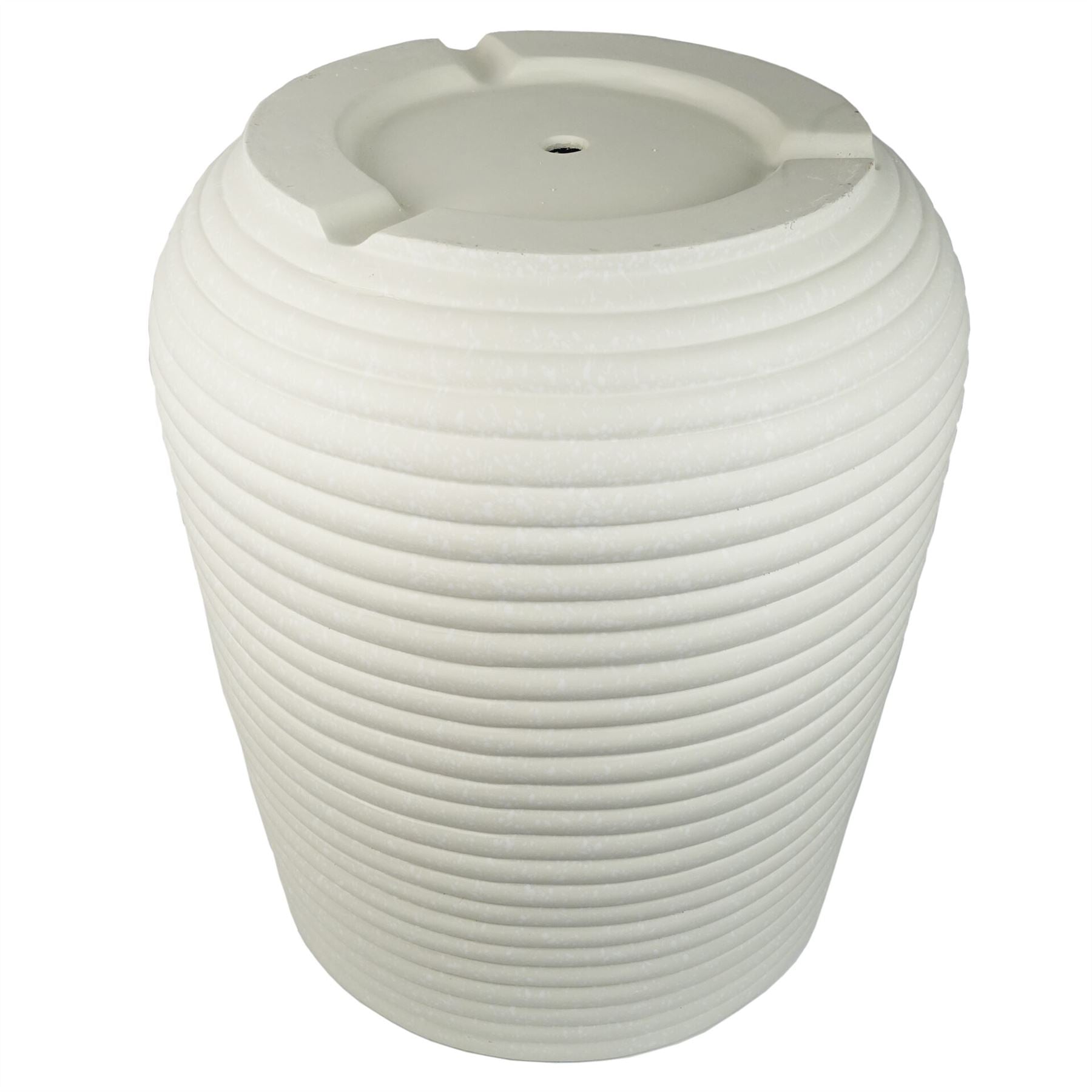 41cm x 30cm Mikos Large Ridged Composite Planter Stone Colour