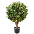 90cm Artificial UV Resistant Gloxinia Single Ball Topiary Trunk