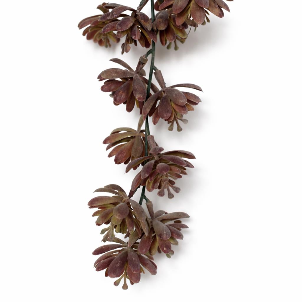 70cm Artificial Trailing Sedum Succulent Plant Dusty Brown Hanging
