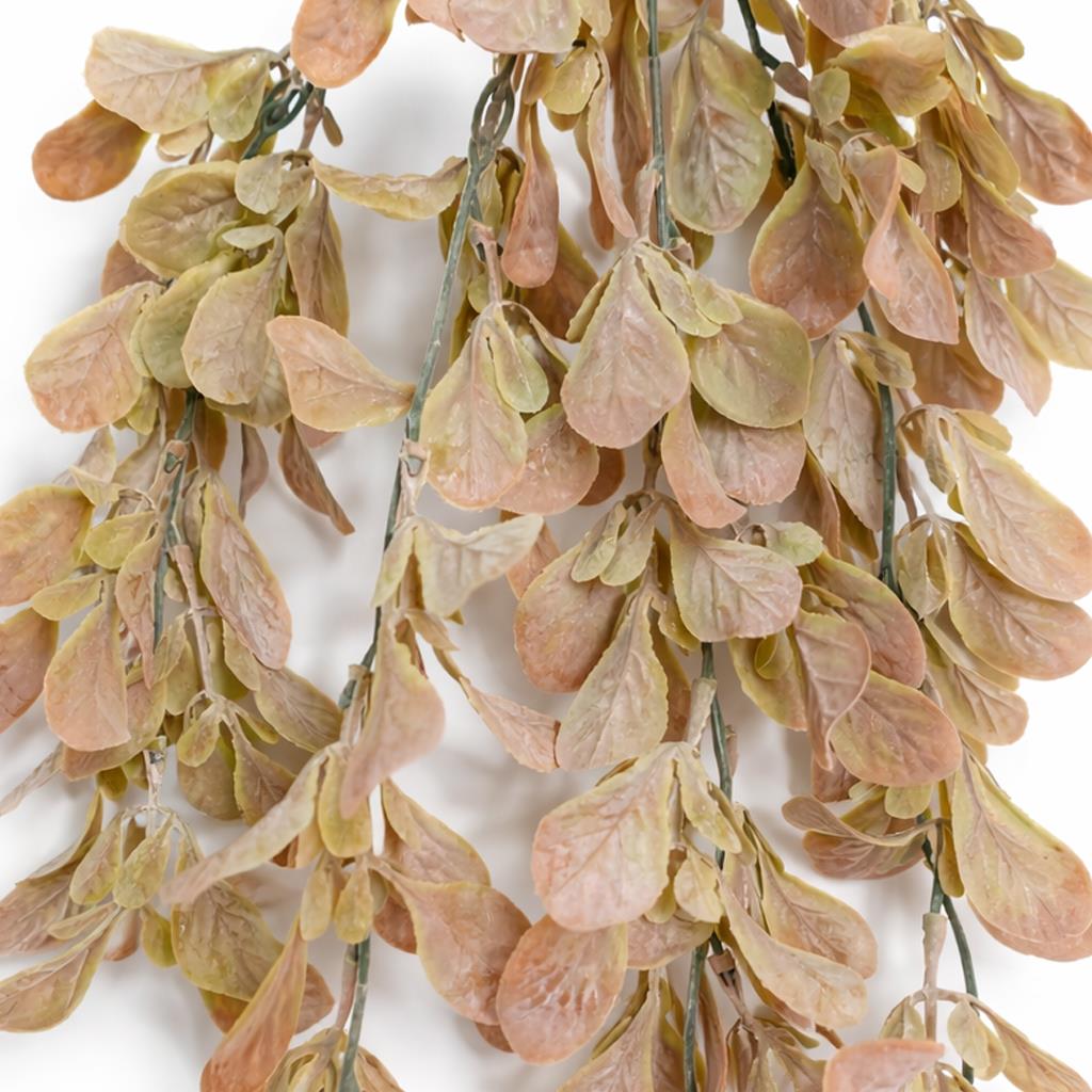 70cm Artificial Trailing Leaf Spray Stem Dusty Pink and Cream