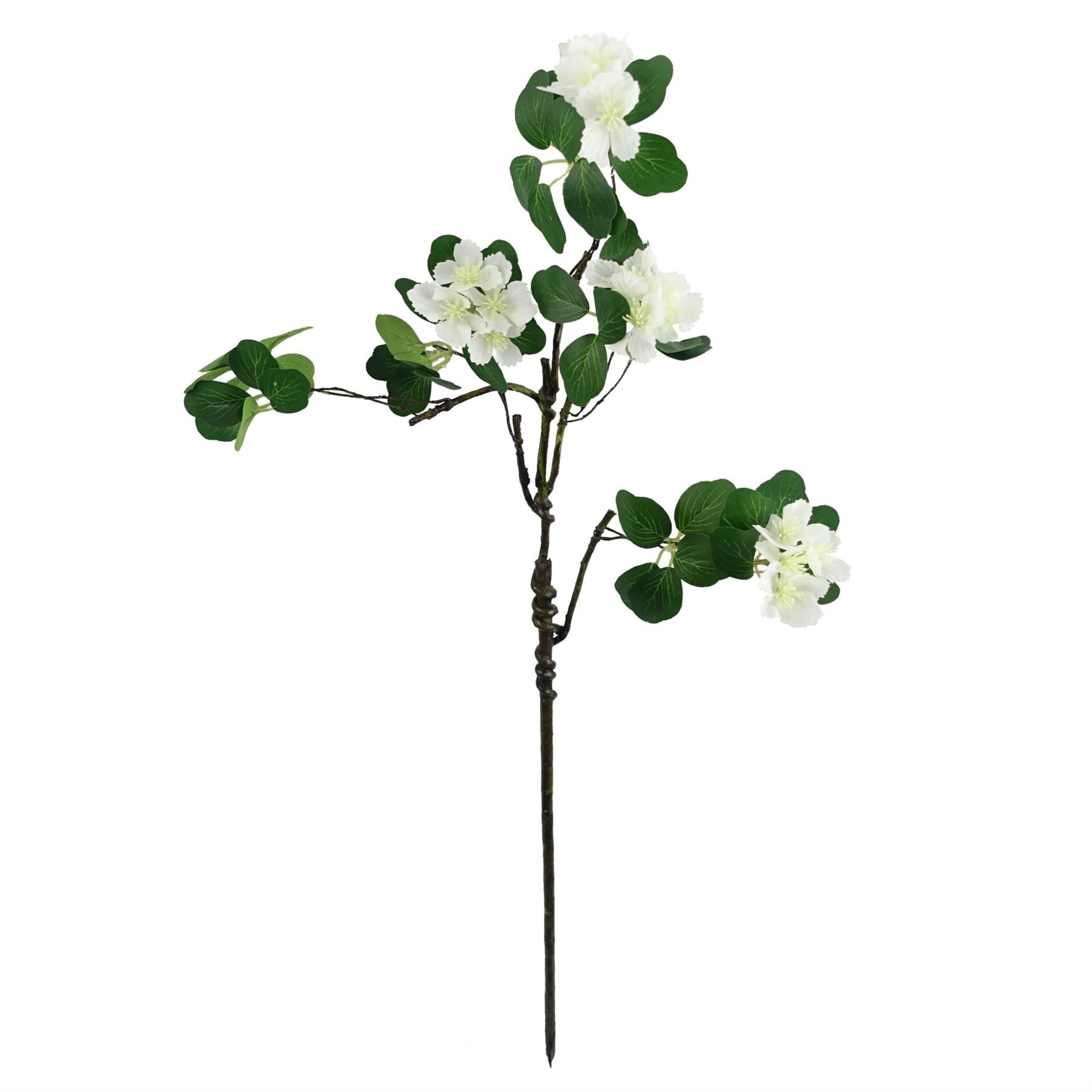 60cm Artificial Flower Foliage Spray White