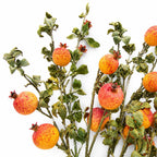 75cm Pomegranate Stem Artificial Yellow
