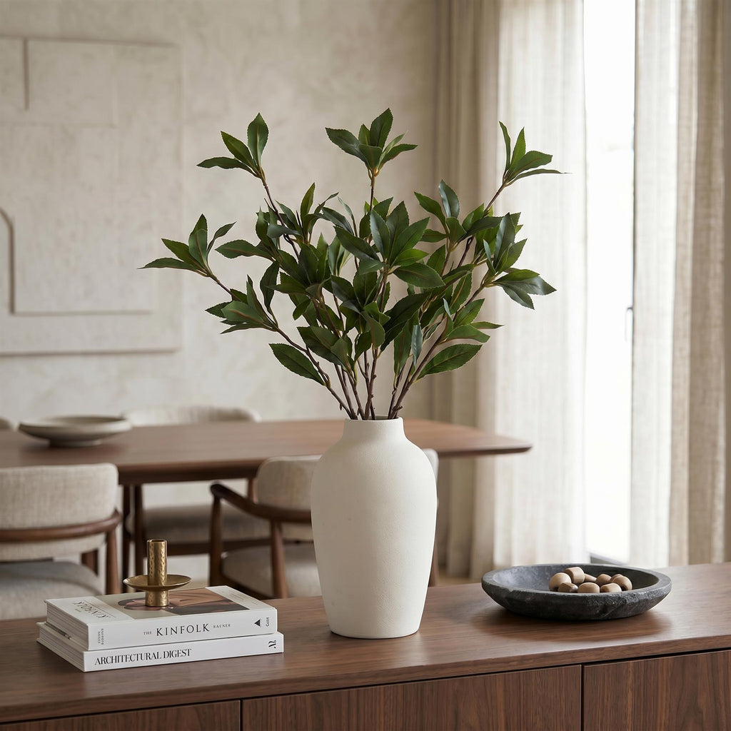 55cm Artificial Laurel Leaf Spray Stem