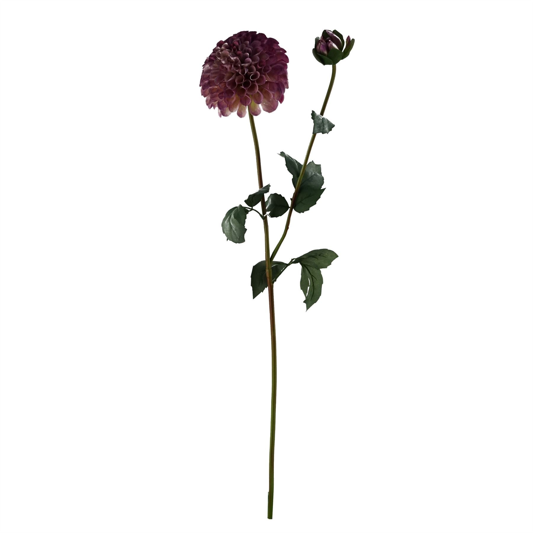 50cm Artificial Pretty Pink Dahlia Display Glass Vase