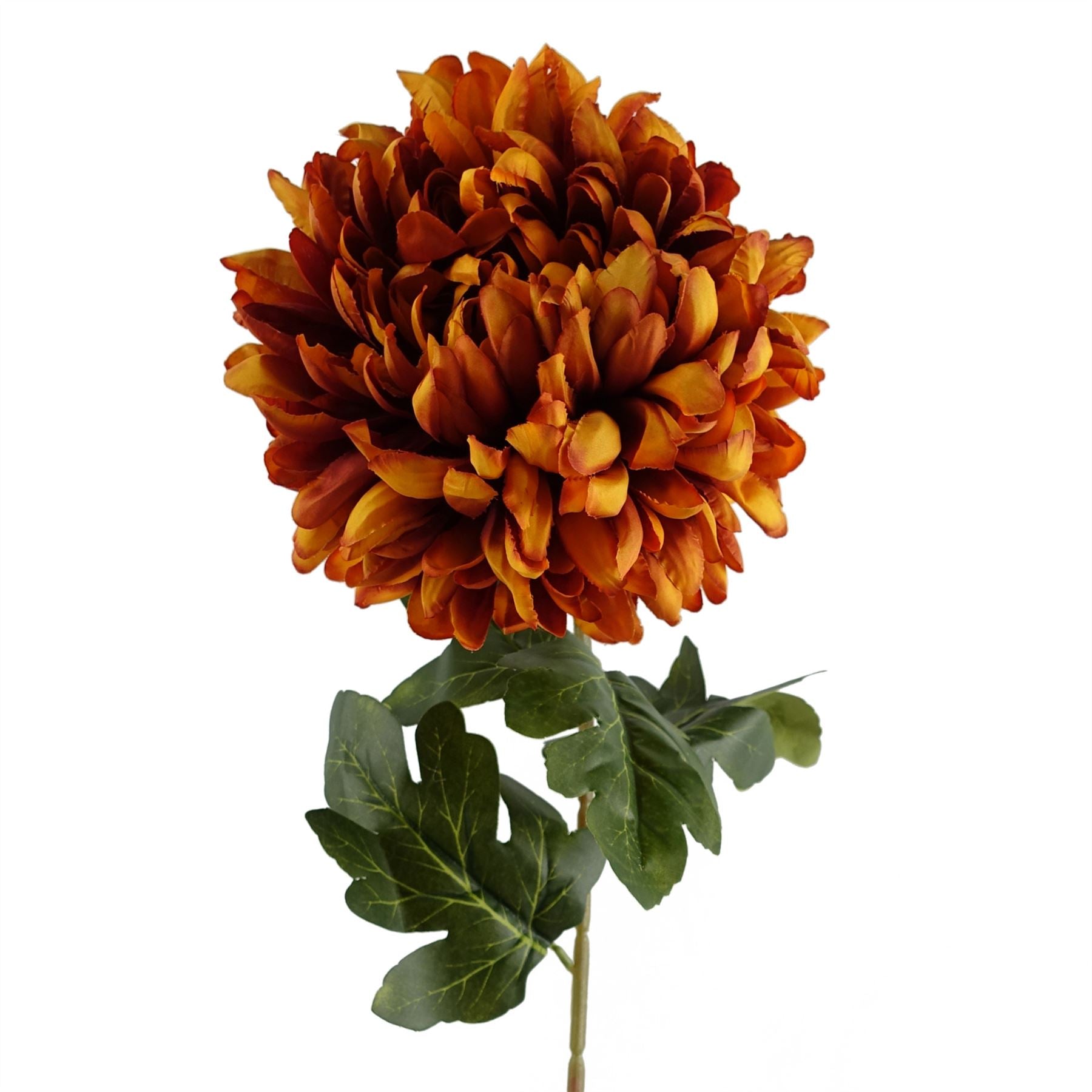 75cm Artificial Extra Large Reflex Chrysanthemum Orange