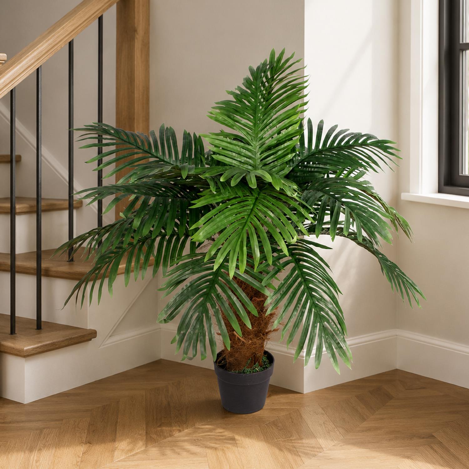 Artificial Princess Palm Tree 100cm Brown Natural Trunk