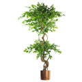 150cm Twisted Trunk Artificial Fruticosa Ficus Tree Copper Planter