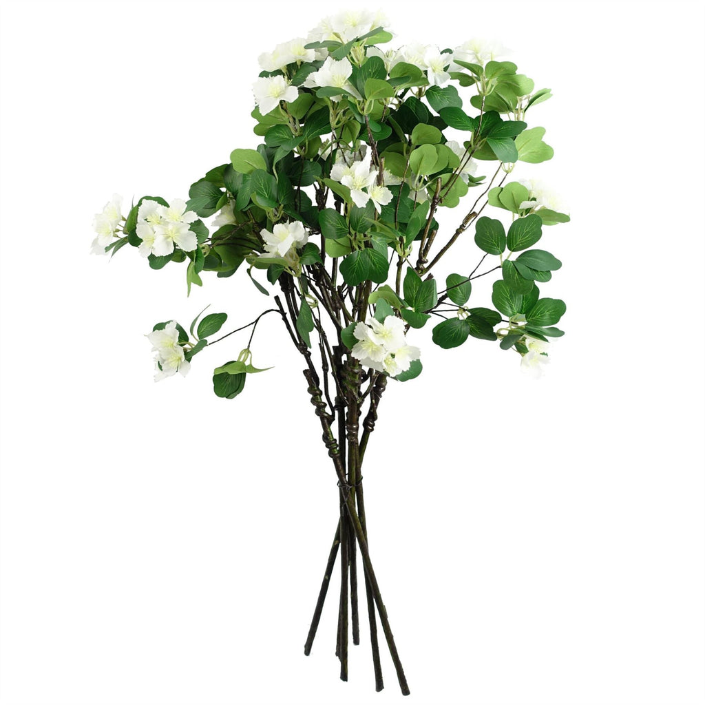 60cm Artificial Flower Foliage Spray White