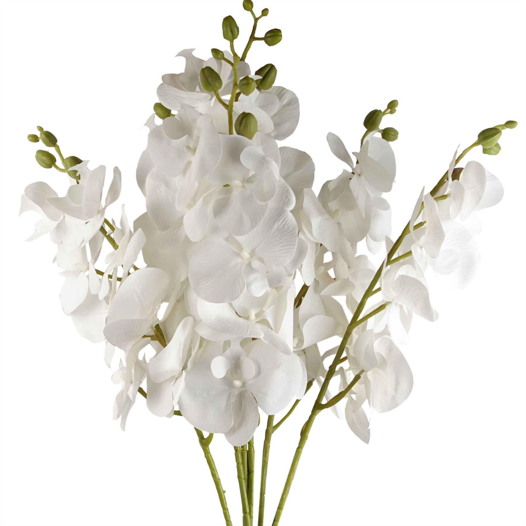 100cm Artificial Phalaenopsis Orchid White Stem