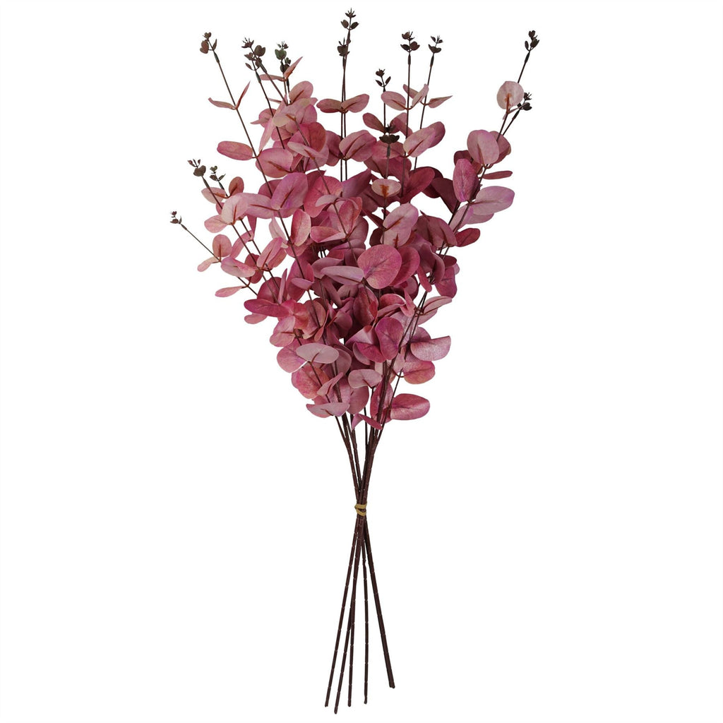 80cm Artificial Pink Eucalyptus Foliage Stem