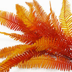 55cm Artificial Autumn Orange Fern Bush Plant