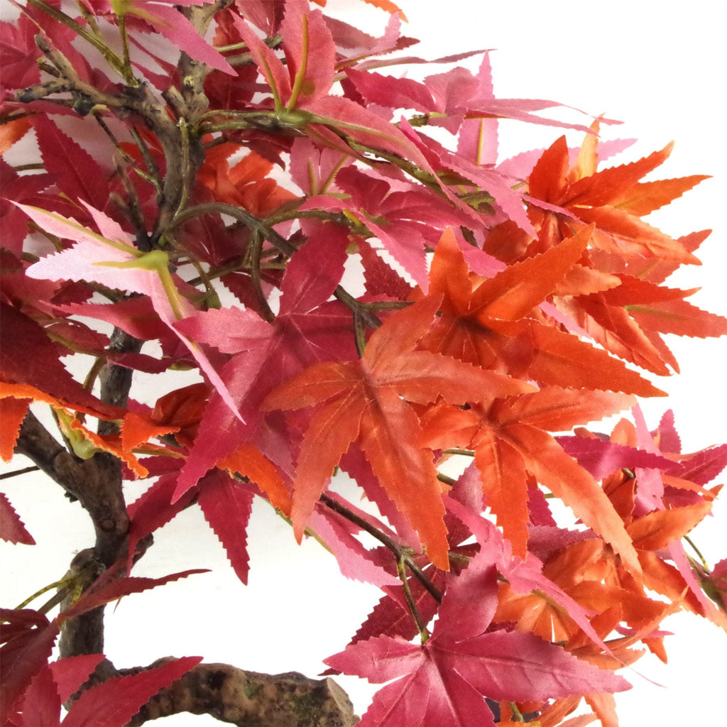 Artificial Red Maple Bonsai Tree 50cm