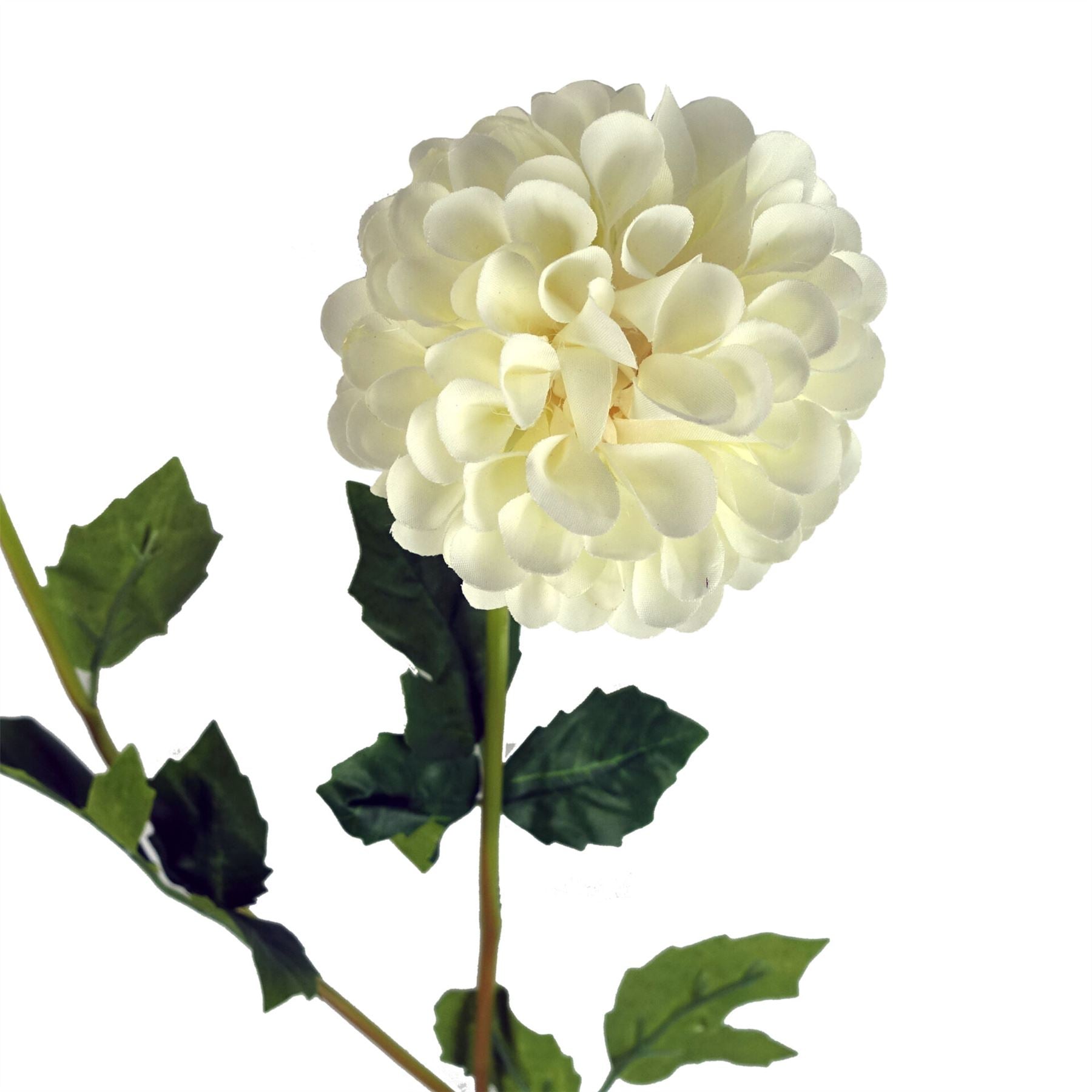 75cm Artificial Dahlia PomPom Flowers Cream
