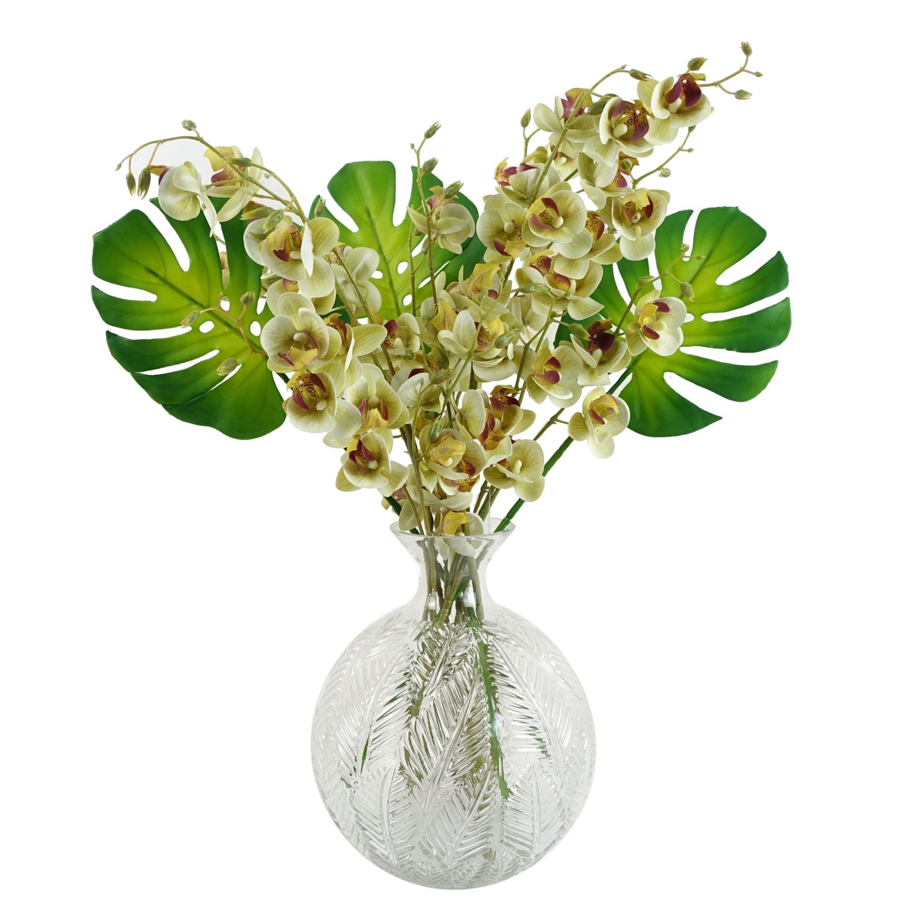 55cm Single Artificial Monstera Leaf