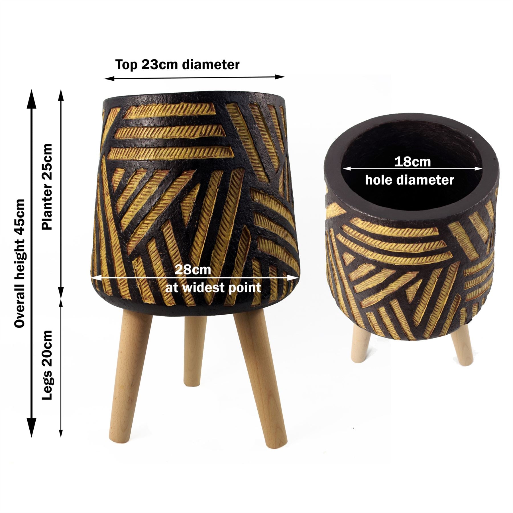 x 28cm Bali Large Planter 45cm