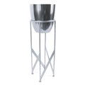 55cm Silver Planter with Matching Stand
