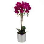 52cm Artificial Orchid Large Dark Pink Silver