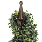 Pair of 120cm Tall Artificial Boxwood Tower Trees Topiary Spiral Metal