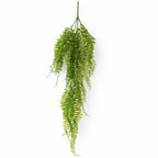 100cm Artificial Trailing Green Leaf Hanging Fern Plant Wired Stems