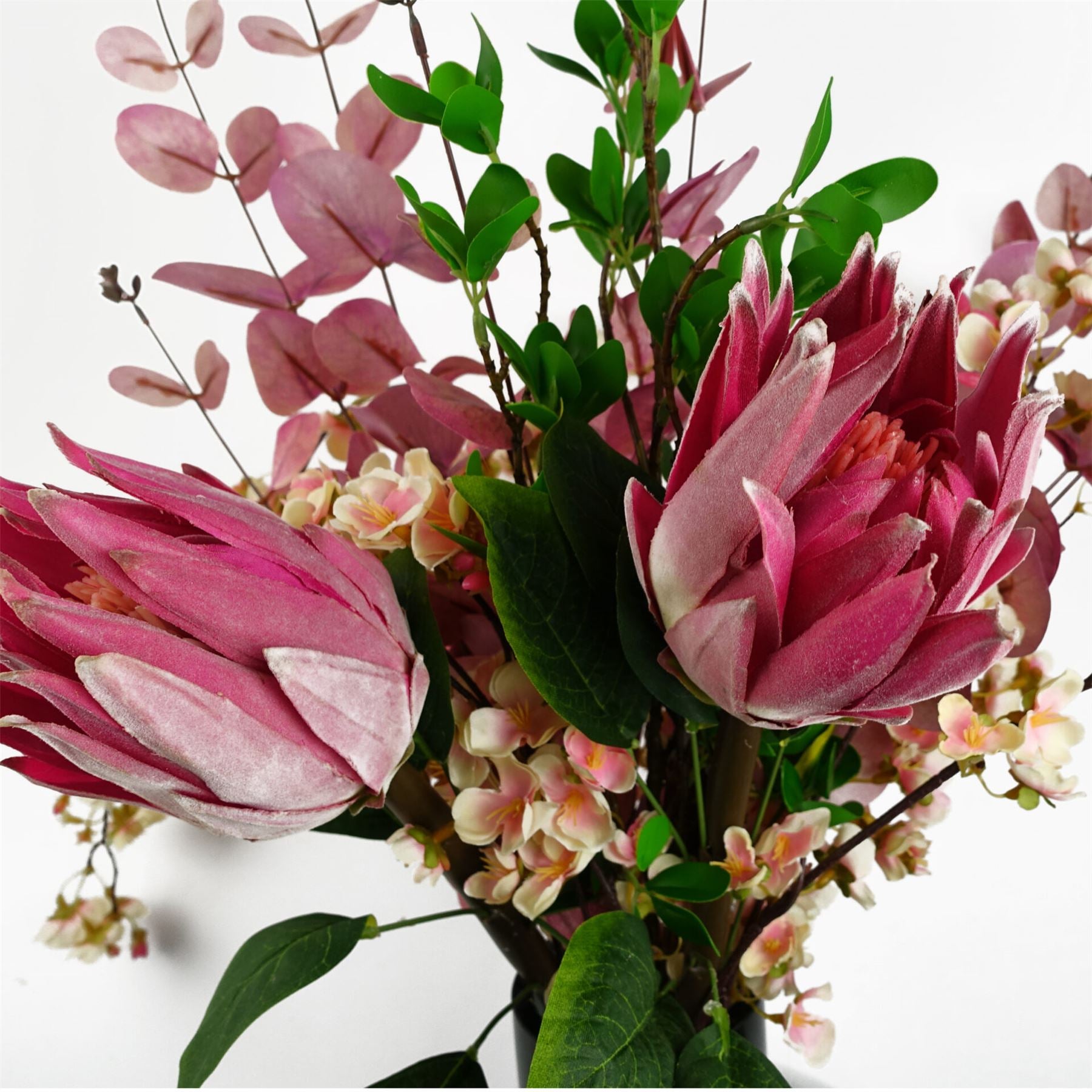 80cm Artificial Pink Eucalyptus Foliage Stem