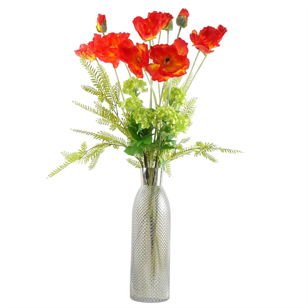 100cm Artificial Poppy Stem 2 Flowers