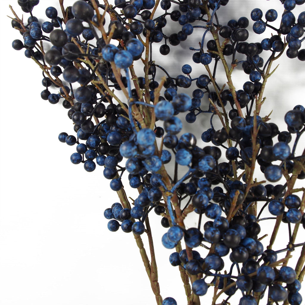 Artificial 70cm Blue Christmas Berry Spray