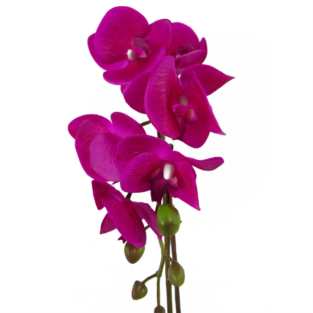 46cm Artificial Orchid Dark Pink Gold