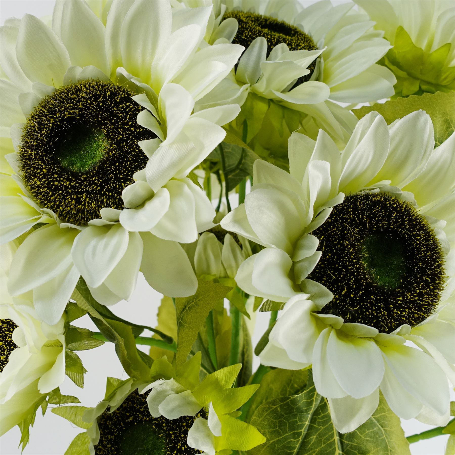 88cm White Artificial Sunflower 3 heads