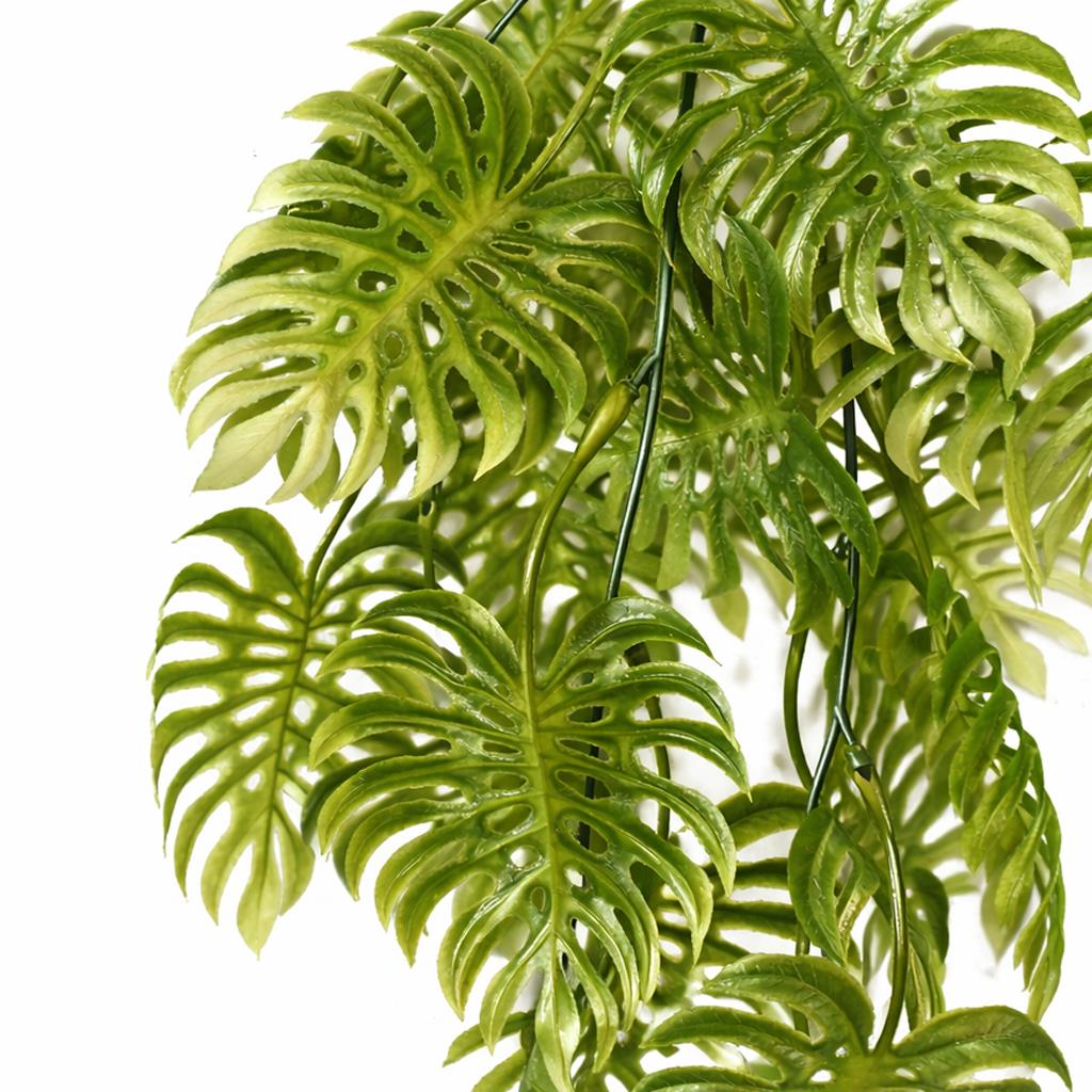 80cm Artificial Trailing Tropical Monstera Plant Light Green
