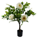 70cm White Camellia Rose Plant Artificial