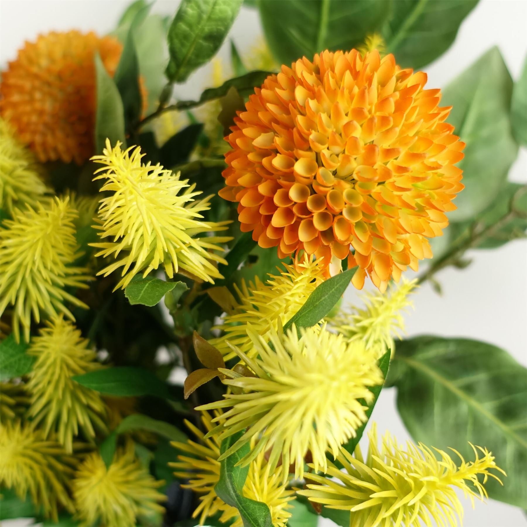 55cm Artificial Callistemon Pallidus Yellow Bottle Brush Stem
