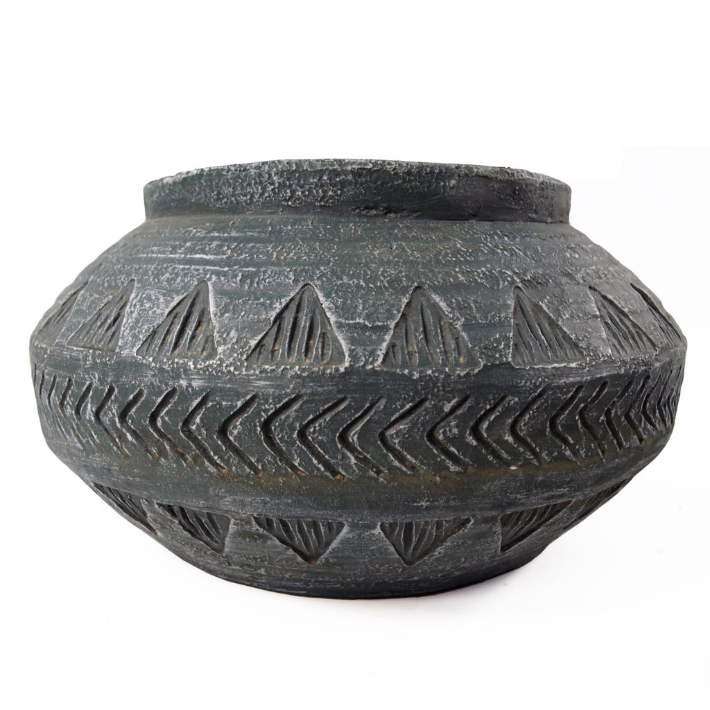 x 40cm Large Grey Gliese Triangle Planter 21cm