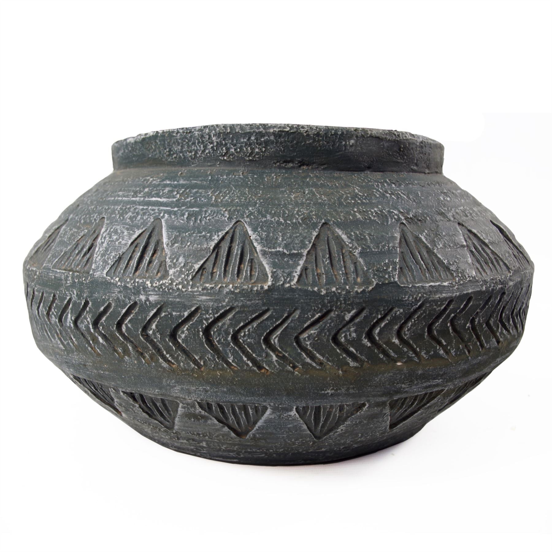 x 40cm Large Grey Gliese Triangle Planter 21cm