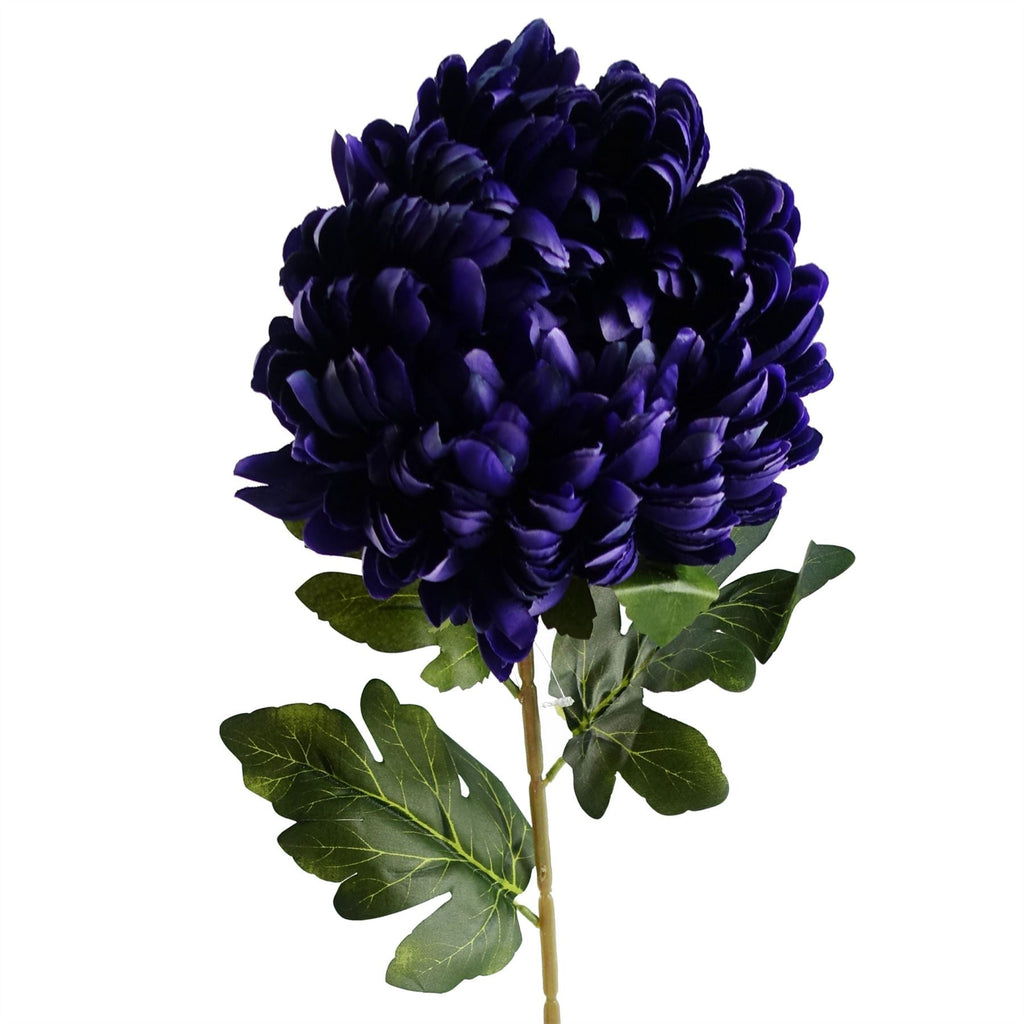 75cm Artificial Extra Large Reflex Chrysanthemum Purple