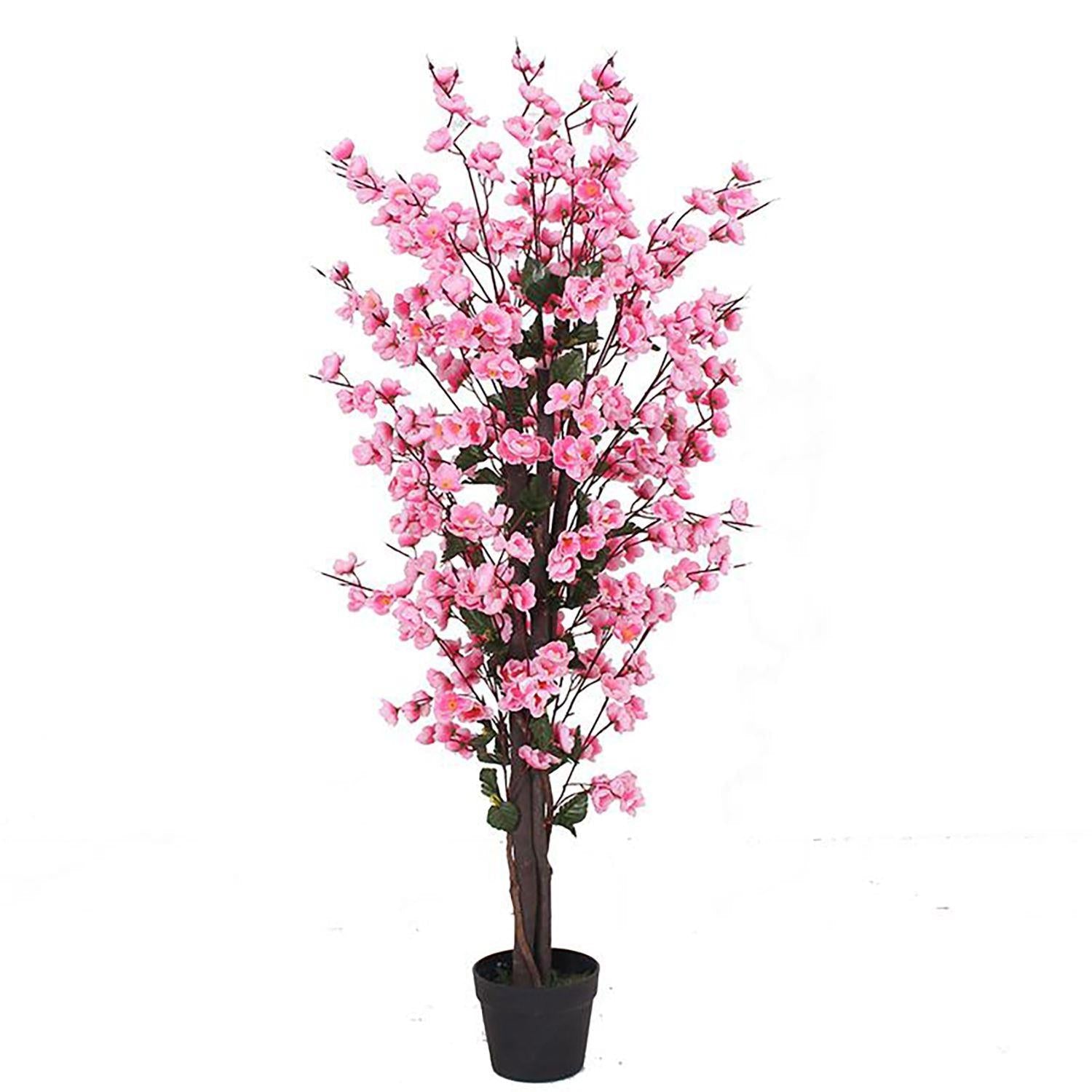 120cm Artificial Cherry Blossom Tree Potted Pink Silk Flowers
